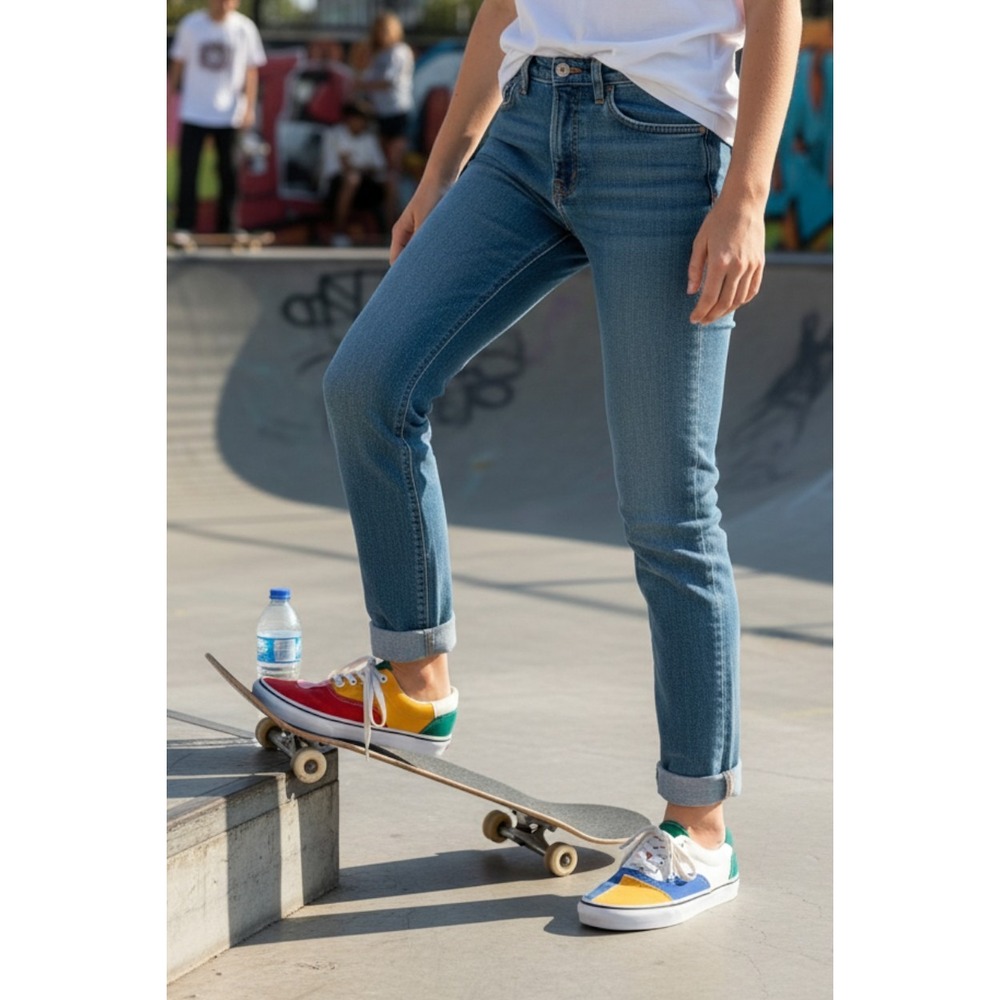 Vans Era Color Block Skate Shoes Multicolor Casual Low Top Women's Size 7.5